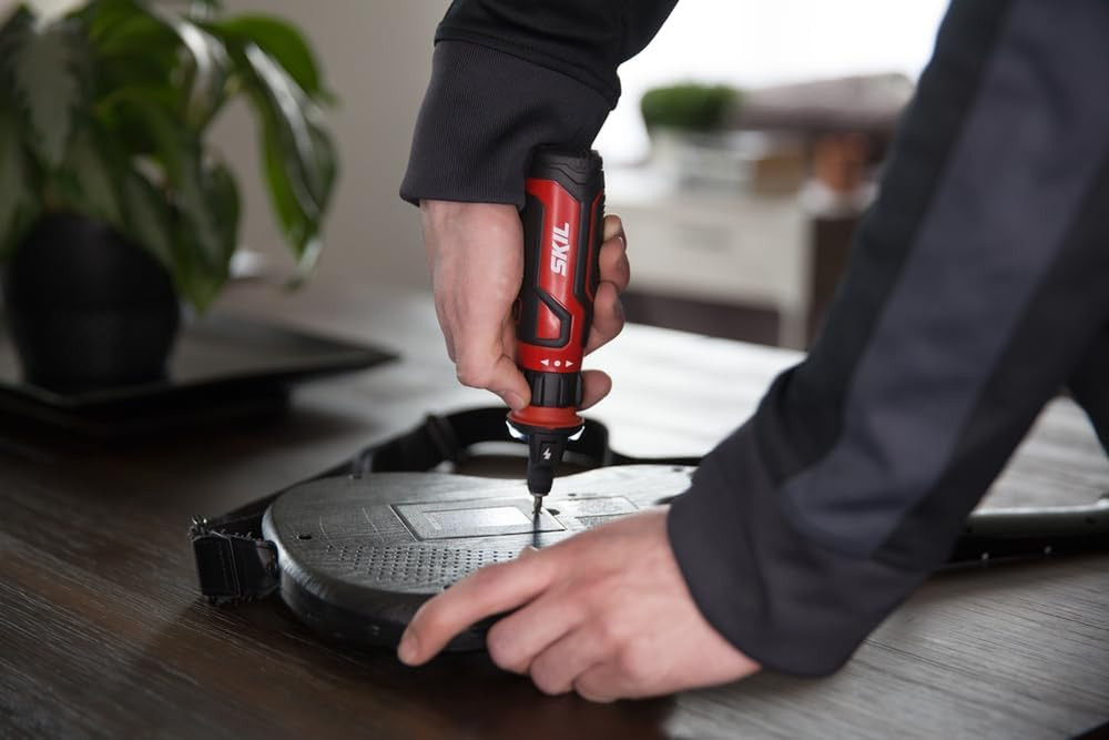 Rechargeable 4V Cordless Screwdriver with Circuit Sensor Technology, Includes...