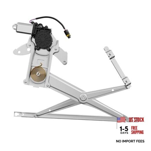 New 1pc Front Driver (Left) Side Power Window Regulator With Motor Assembly