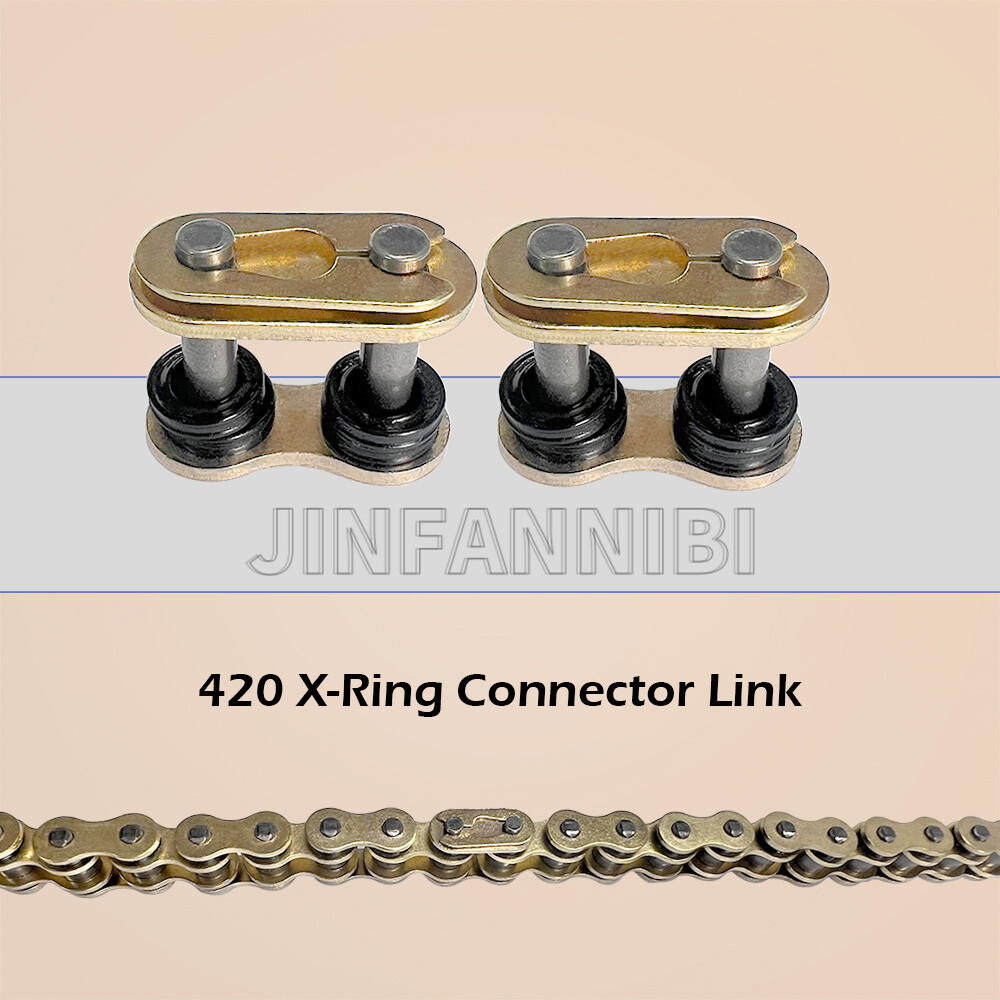 Gold 420 X-Ring Chain 134 Links With Connecting Master Link for Motorcycle