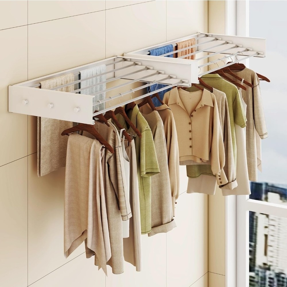 Upgrade Drying Rack Clothing,Clothes Drying Rack Wall Mounted