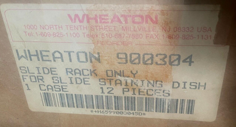 Wheaton 900304 Glass Microscope Slide Staining Rack