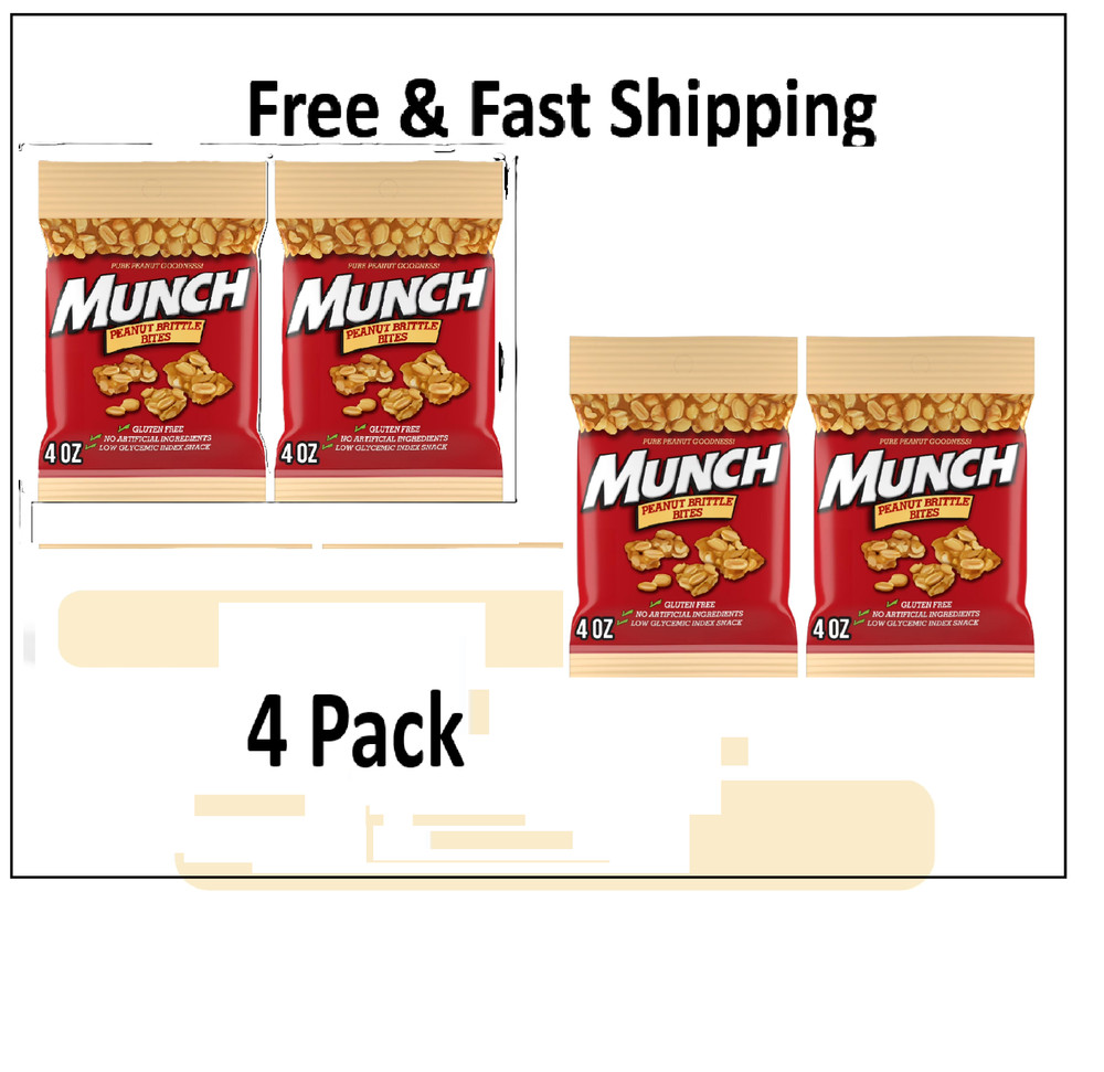 Munch Peanut Brittle Bites - 4.0 Oz Bag (4 pack)