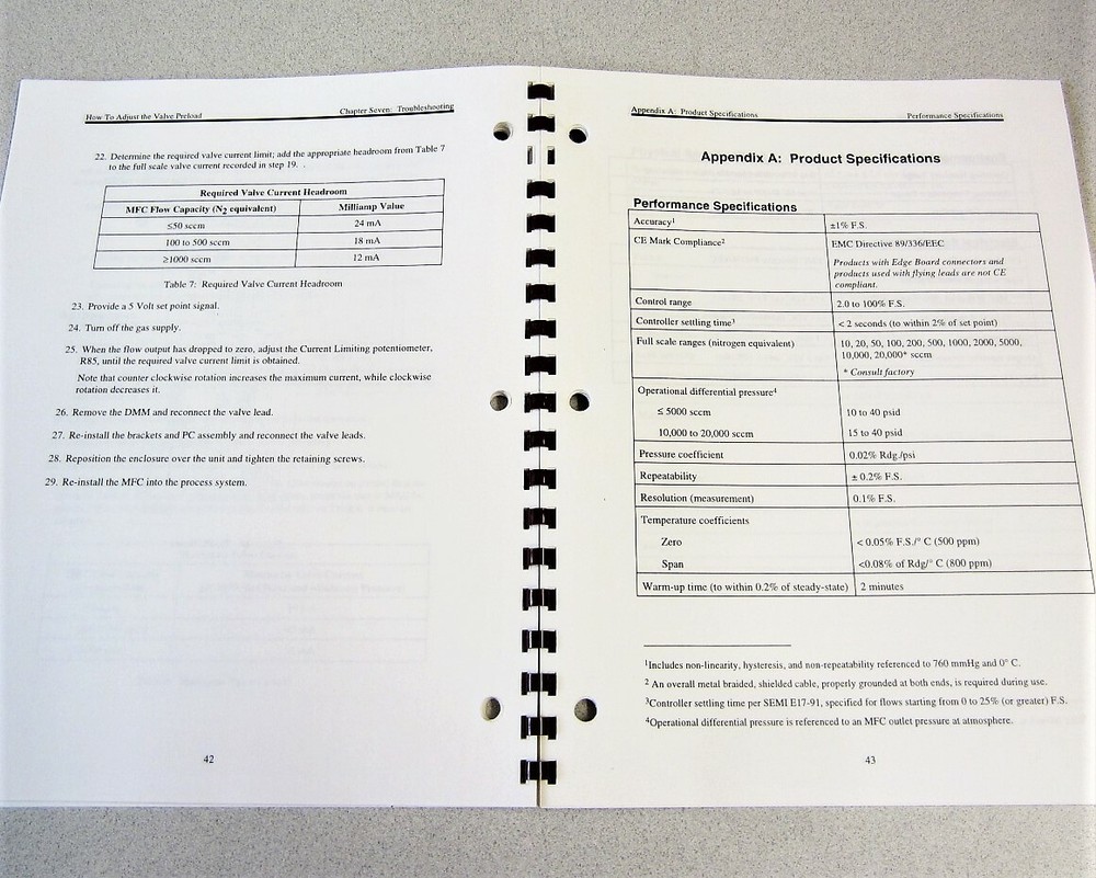 MKS Instruments Type 1479A Mass-Flo Controller Instruction Manual 119474-P1