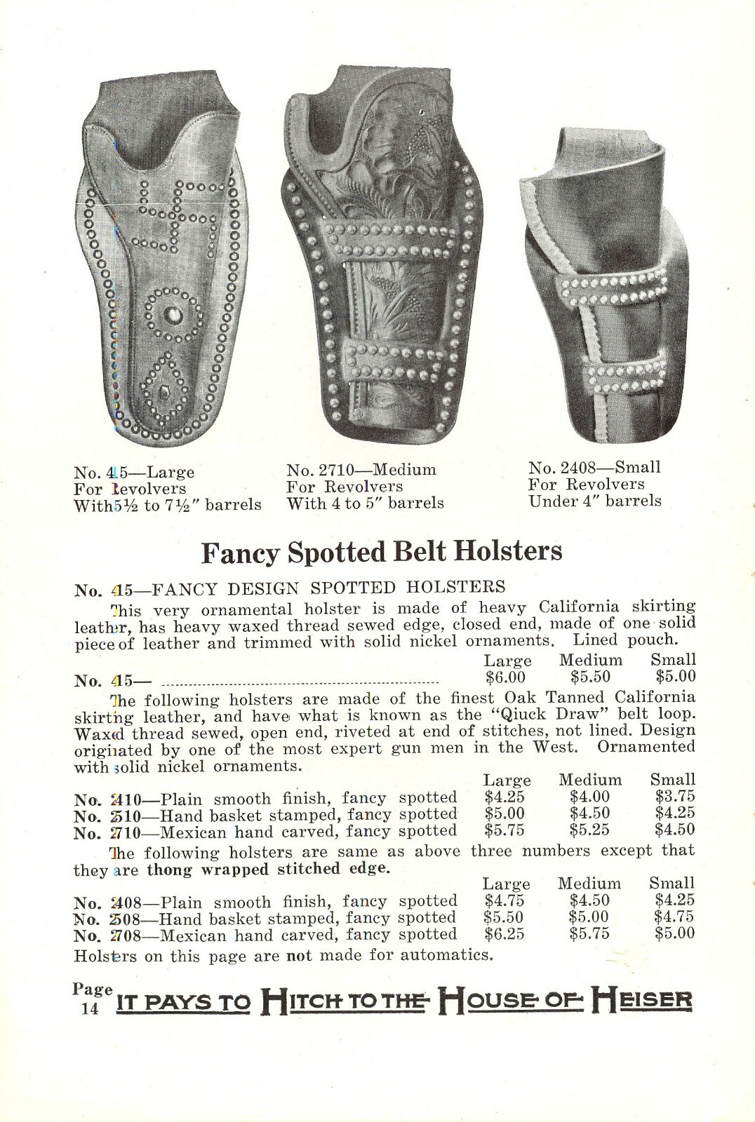 Heiser Catalog #20 (Smoking Gunman) on CD - Gun Leather and much more....