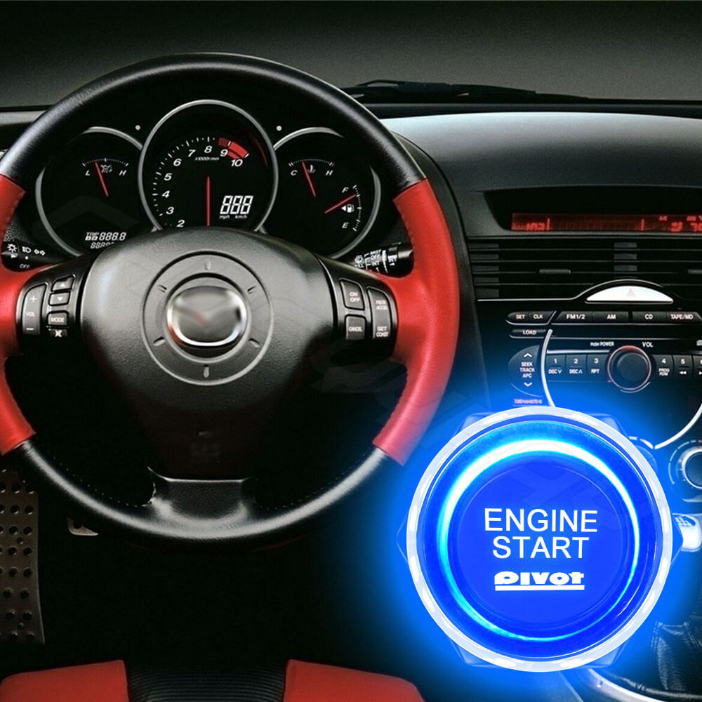 Universal 12V Start Engine Button Light Switch Push Start Ignition Switch