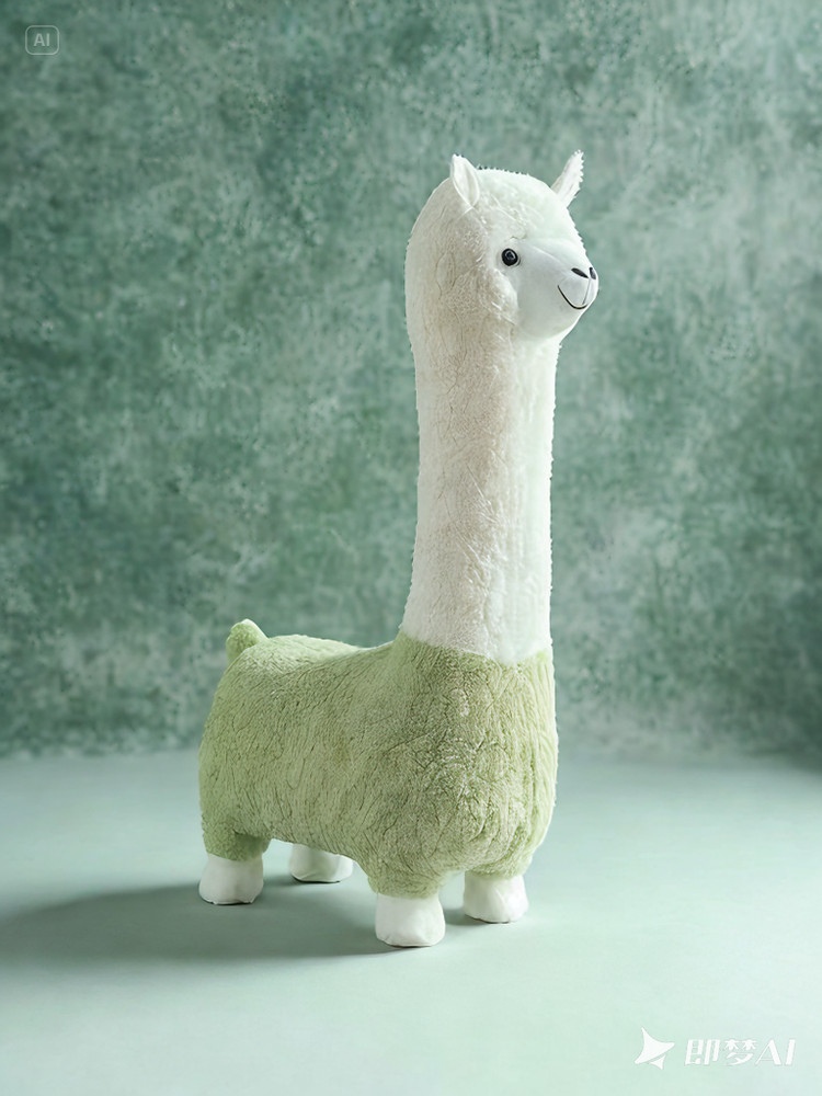 Green Alpaca Stool Home Children's Stool