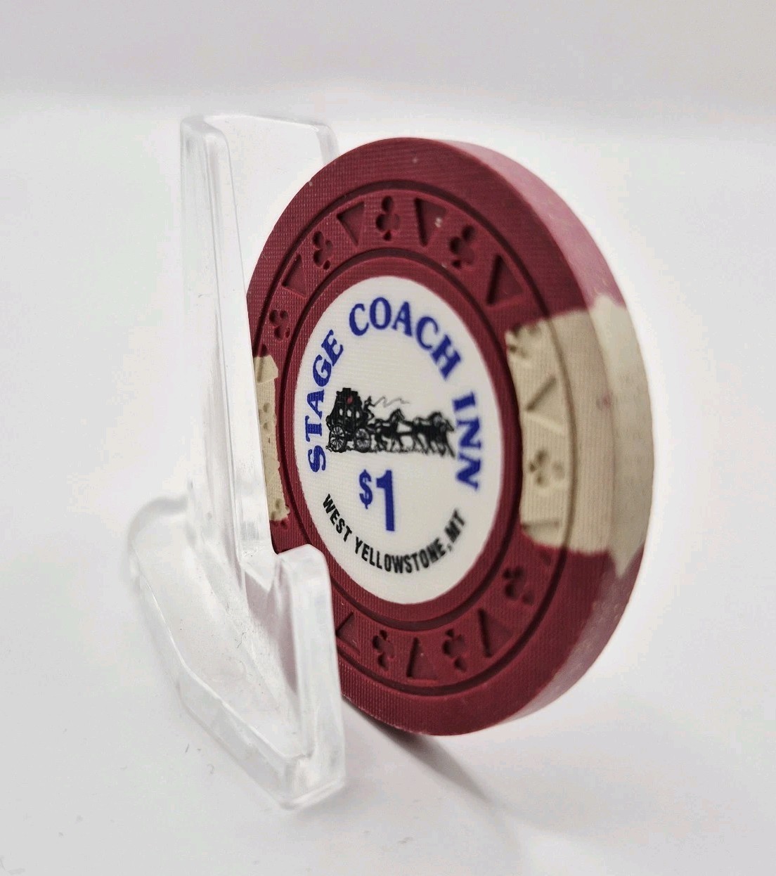 Stagecoach Inn Card Room West Yellowstone Montana $1 Casino Chip *Uncirculated