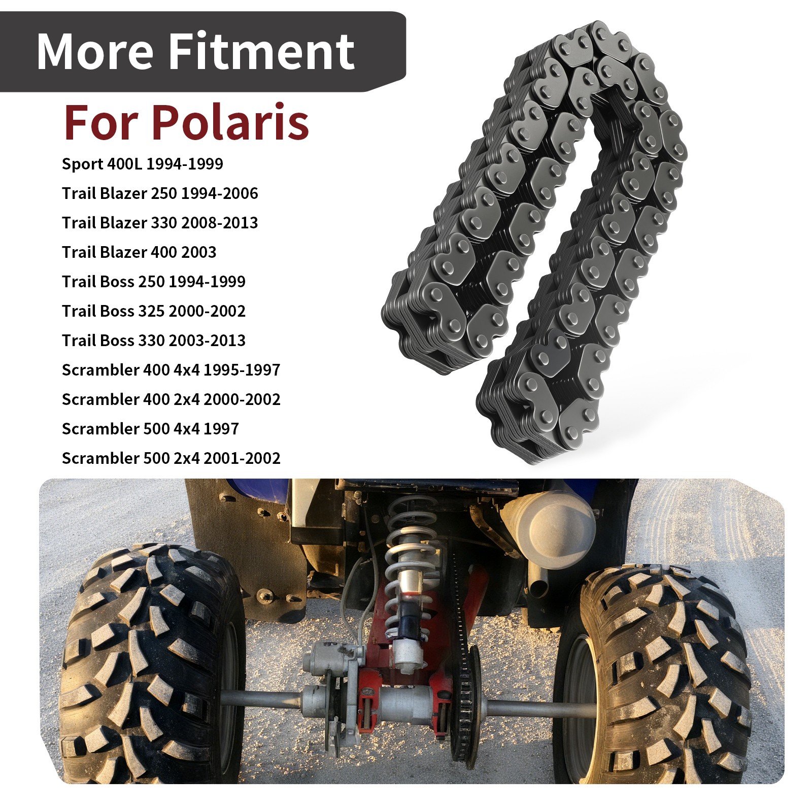Silent Transmission Chain For Polaris Trail Blazer Scrambler 250 330 400 500 NEW