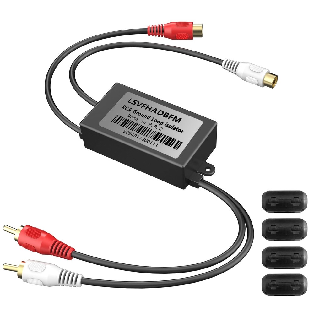 Gold Coating RCA Noise Filter Hum Eliminator Ground Loop Noise Isolator