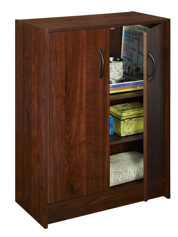 1307 Stackable 2-Door Organizer, Dark Cherry