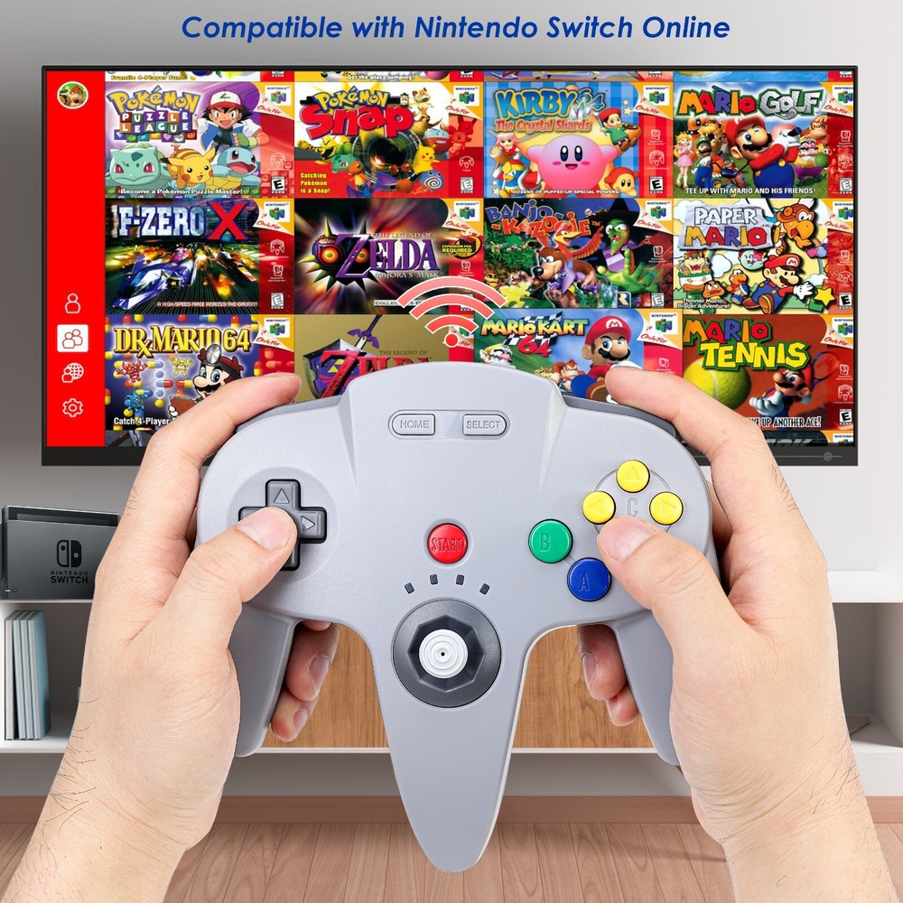 Wireless N64 Switch Online Controller for PC Windows Laptop iOS Mac Raspberry Pi