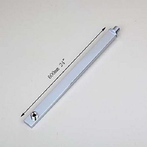 24" Square Chrome Rainshower Wall Mounted Adjustable Shower Extension Arm