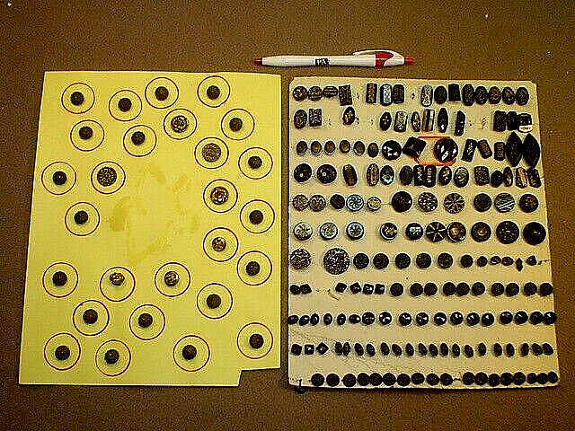 TWO SHEETS ANTIQUE BUTTONS