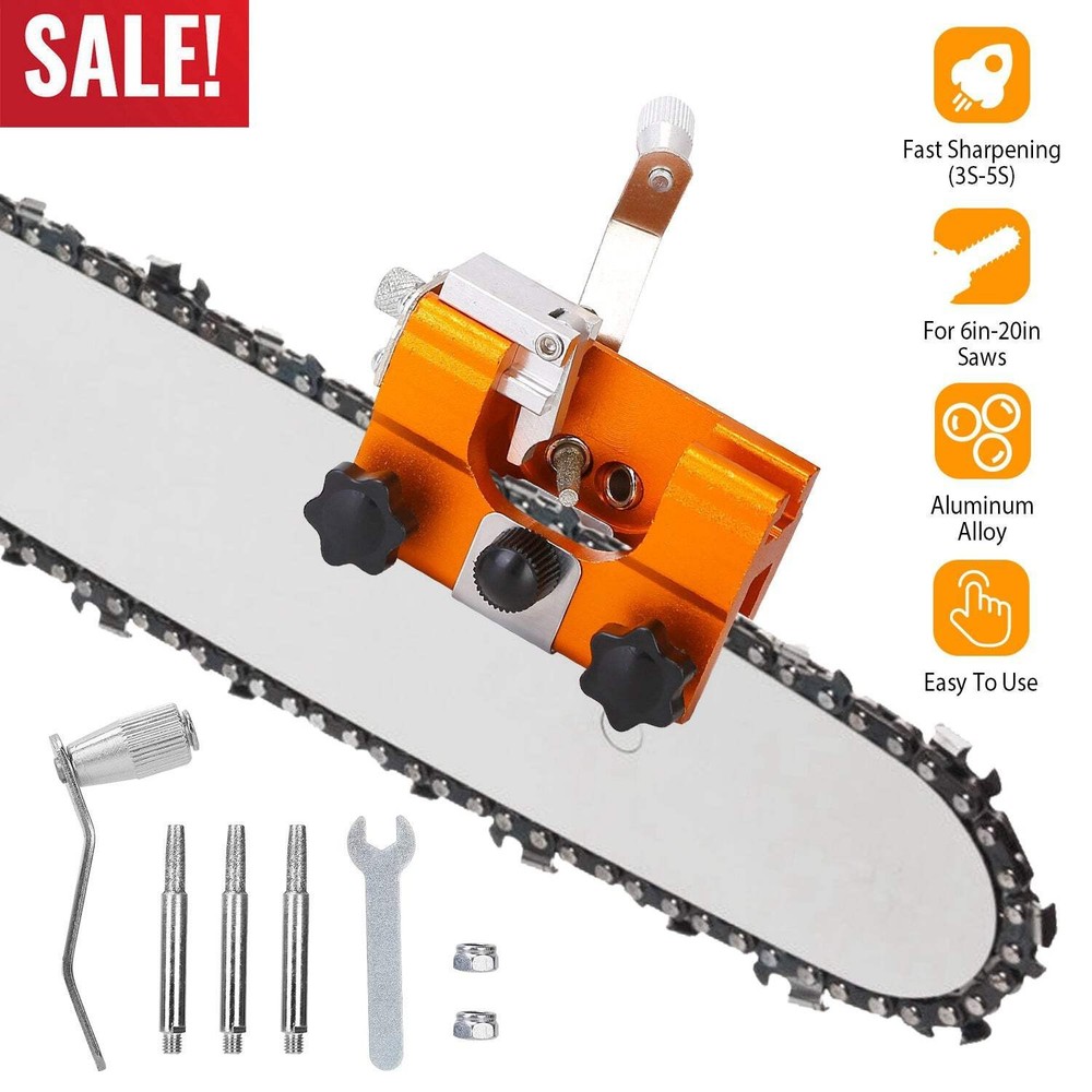 Chainsaw Chain Sharpening Jig Universal Chainsaw Sharpener Kit Hand Crank Chain
