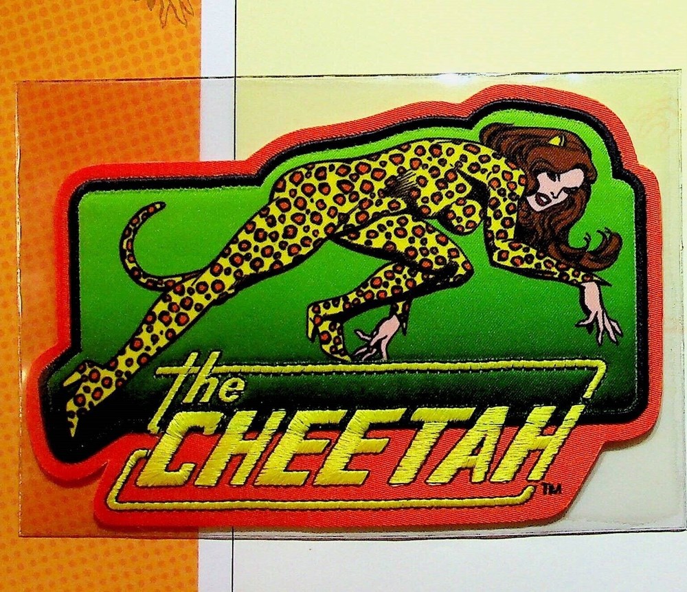 THE CHEETAH PATCH on INFO CARD ~ Willabee & Ward ~ DC COMICS PATCH COLLECTION