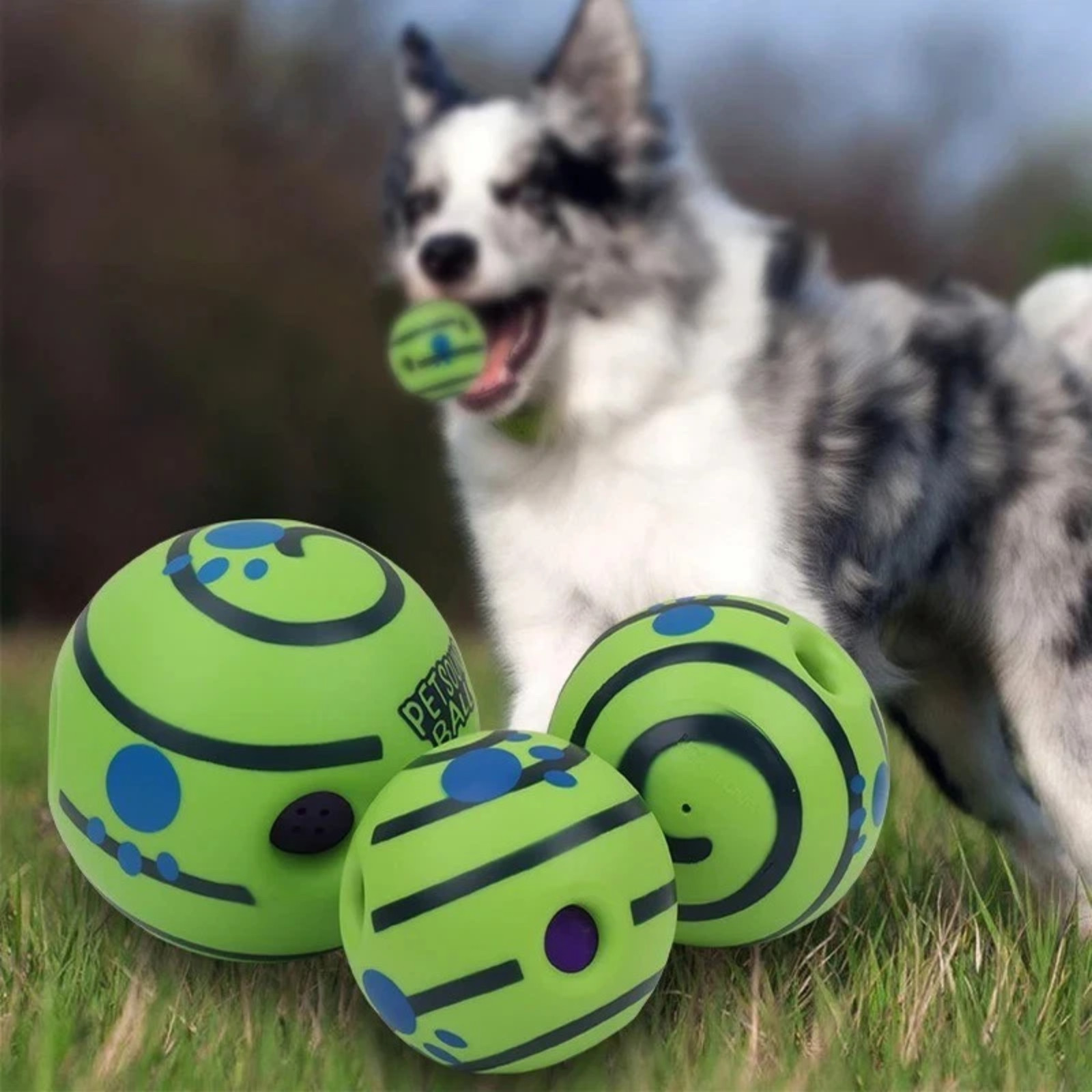 Wobble Wag Giggle Ball Interactive Dog Toy Fun Giggle Sounds As Seen On TV