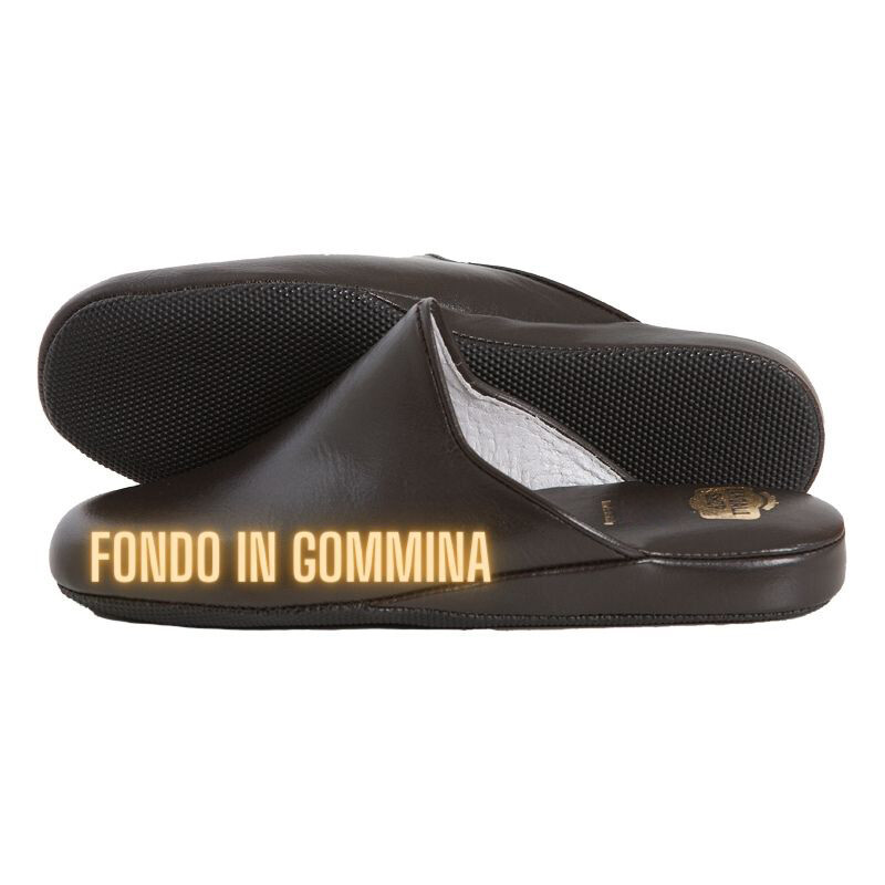 Slippers Men Leather Winter Model Rome