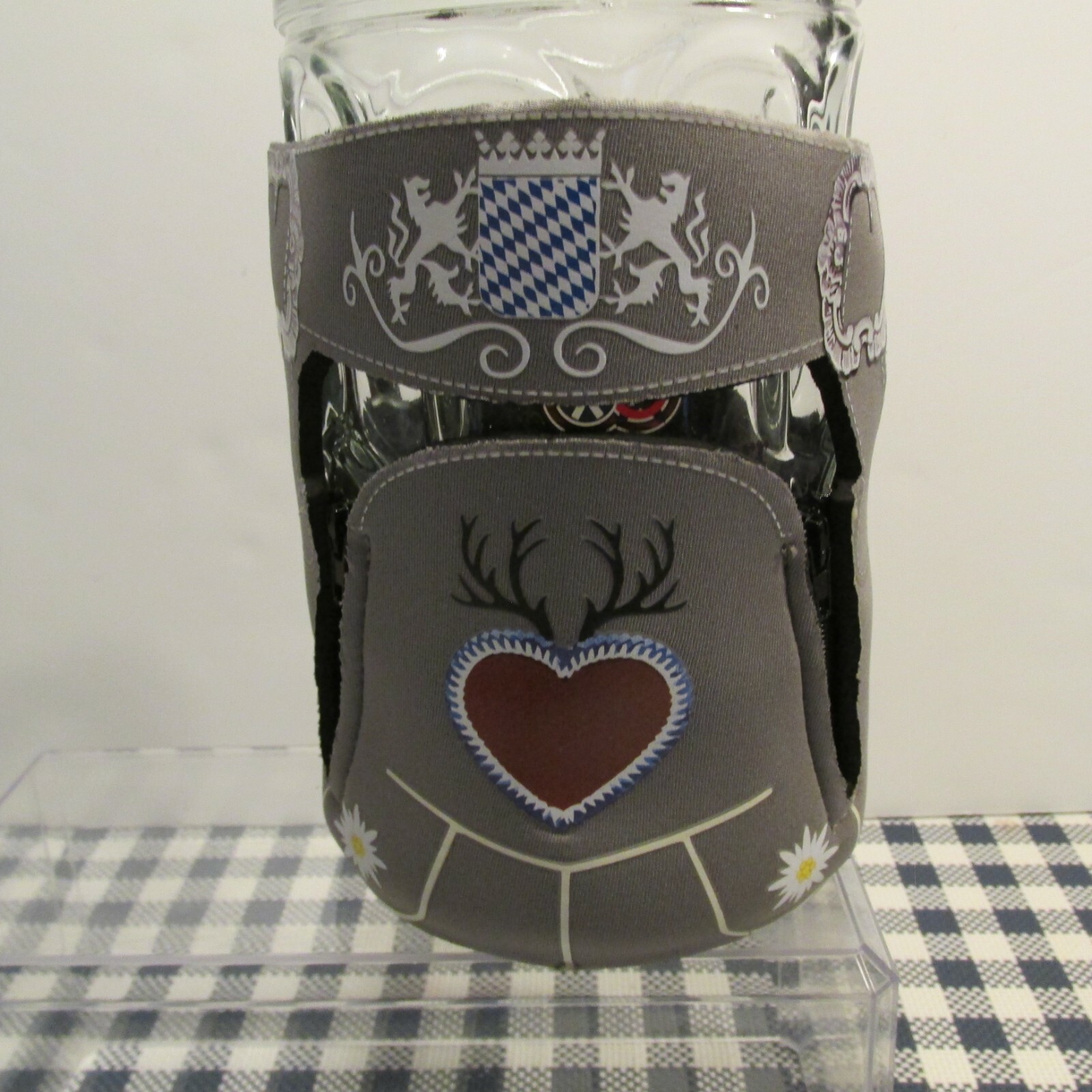 Lederhosen Oktoberfest Koozie (for 1 Ltr. Stein)