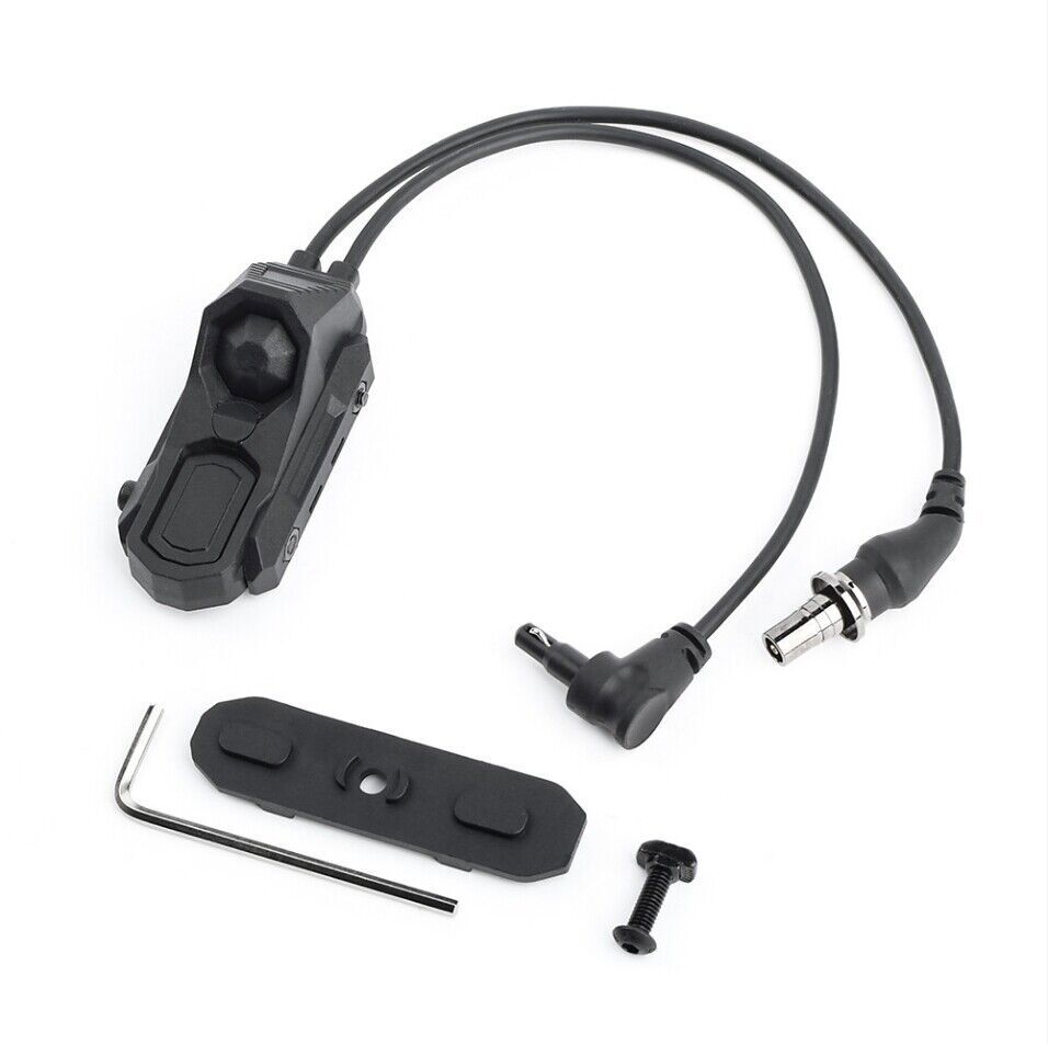 Airsof Remote Dual Control Pressure Switch Laser Crane Flashlight For OGL Aim BK