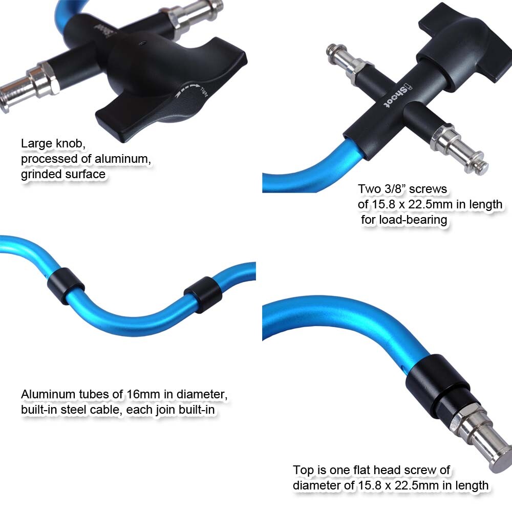 Support Flash Bracket Camera Holder for Light Stand Tripod Panning Ball Head