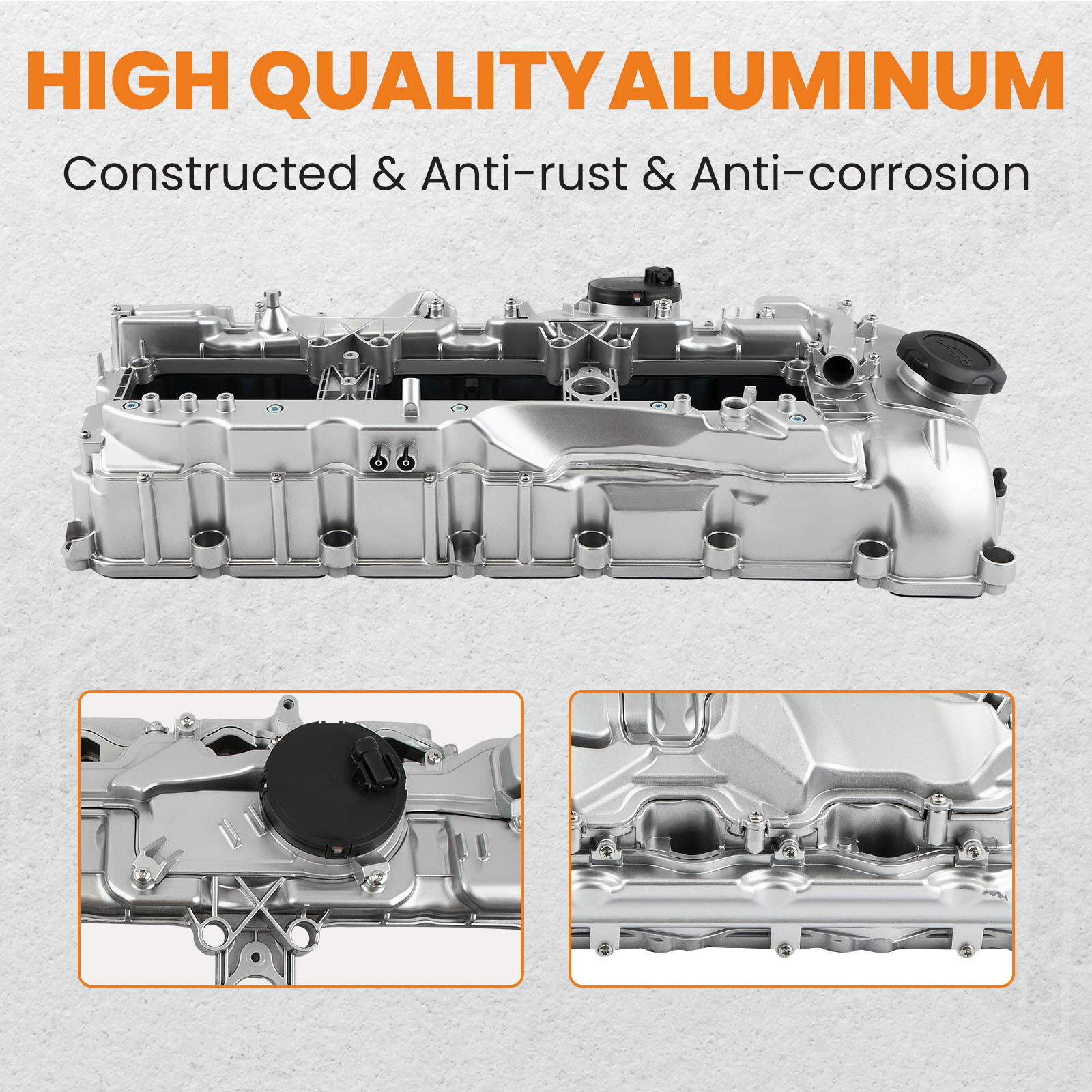 Aluminum Valve Cover & Gasket & Cap for BMW N55 135i 335i 535i 640i 740i X3 X5