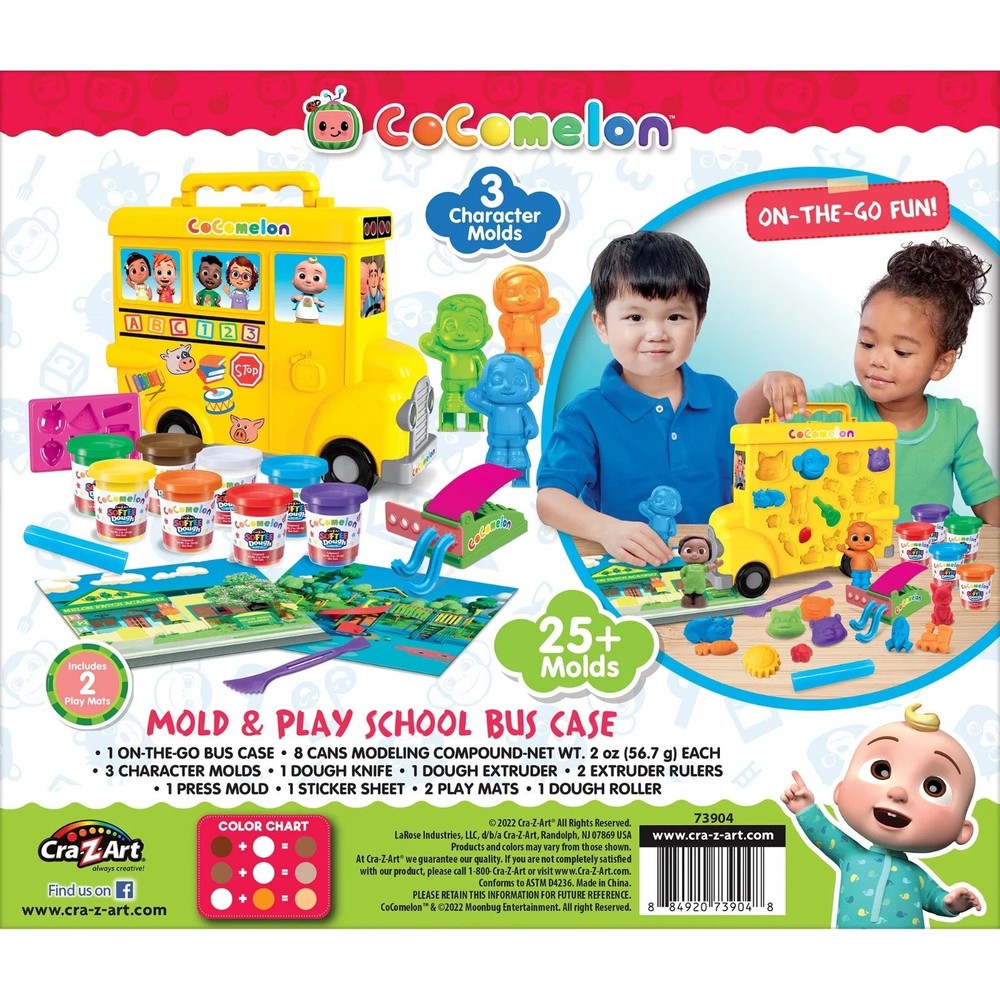 CoComelon: Mold & Play School Bus Softee Dough Kit