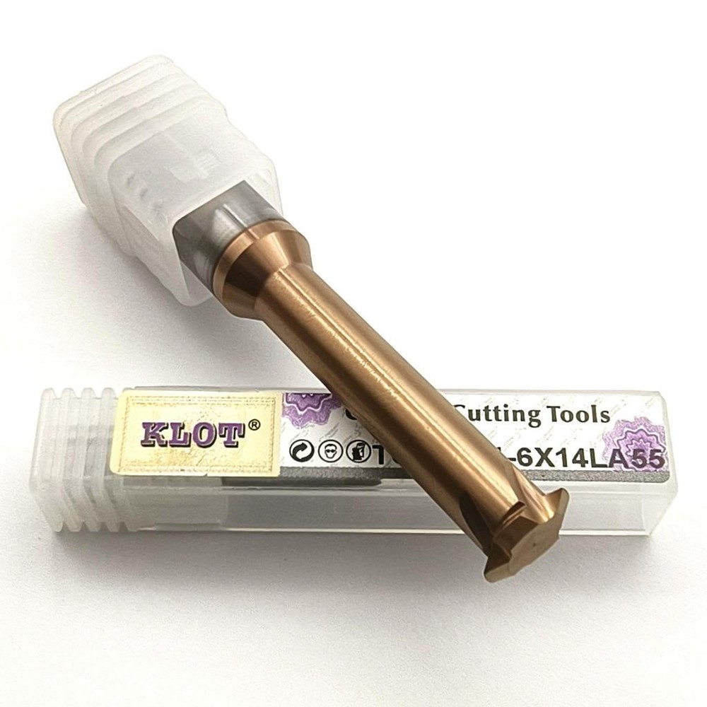 KLOT AlTiN Coated Solid Carbide Single Tooth 55° Pipe/Whitworth Thread Milling