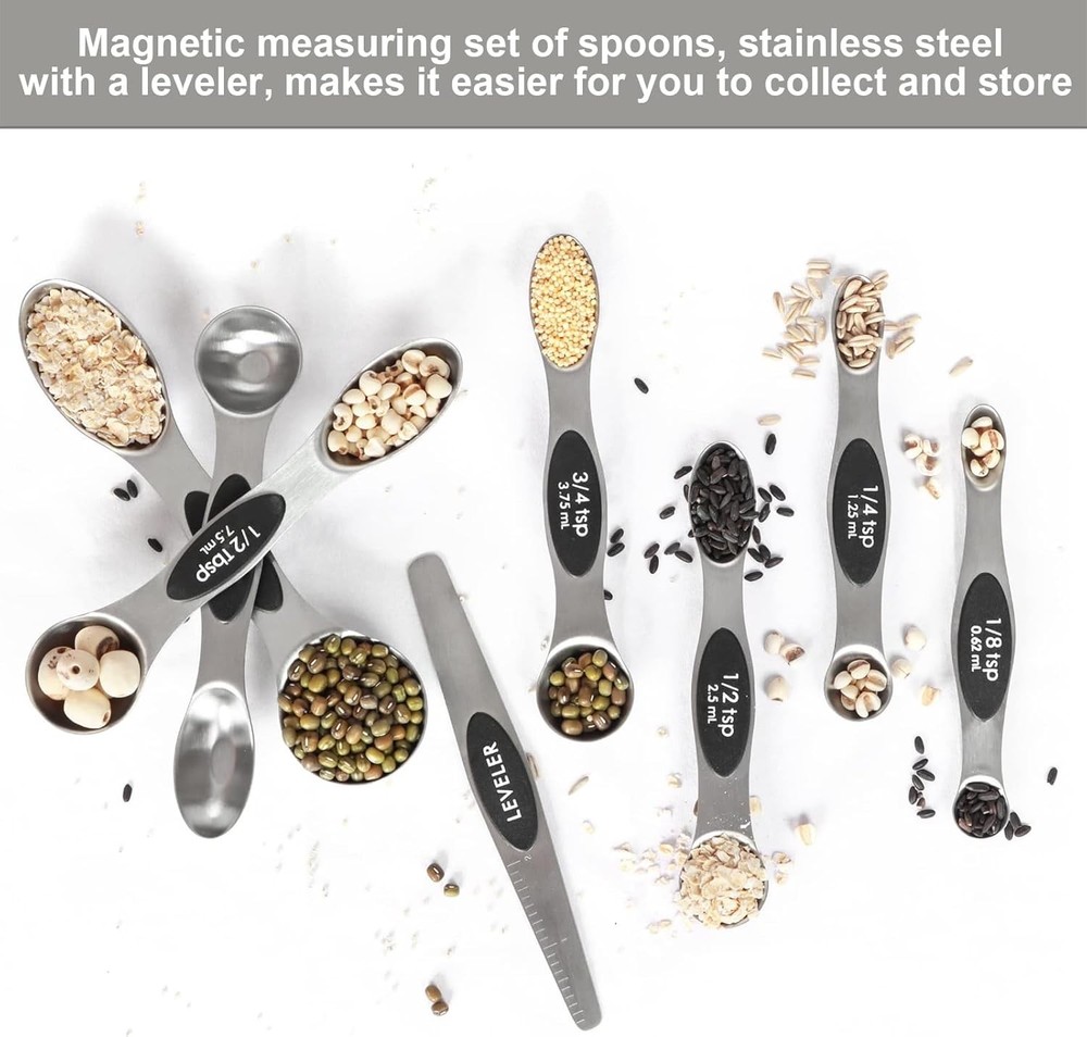Stackable Magnetic Measuring Spoon Steel 1PCS