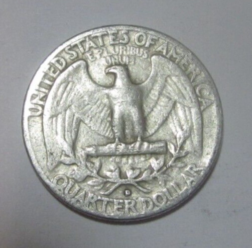 1953 D Washington Silver Quarter 90% Silver