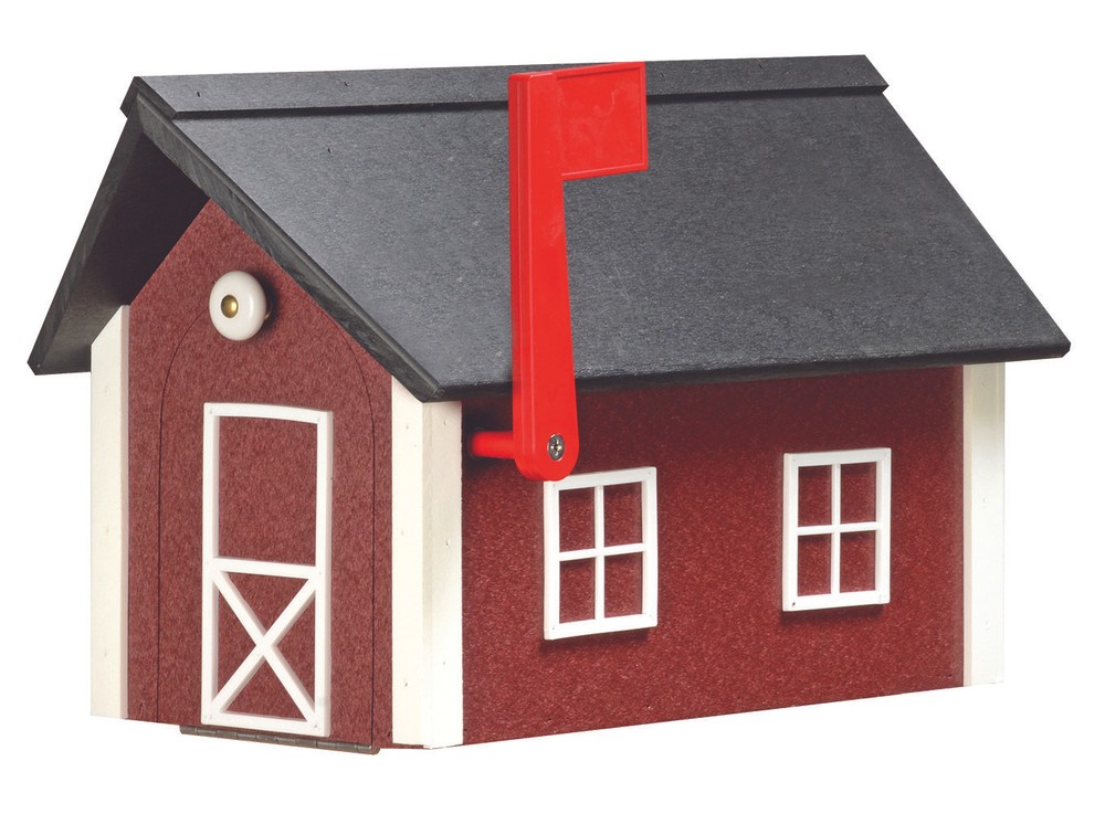 Amish-Made Standard Poly Mailboxes with Poly Roofs