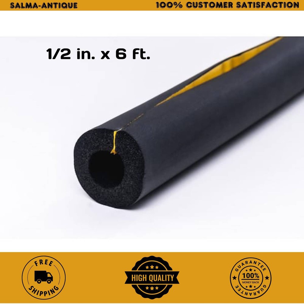 Everbilt 1/2 in. x 6 ft. Rubber Self-Seal Pipe Wrap Insulation ASTM E84