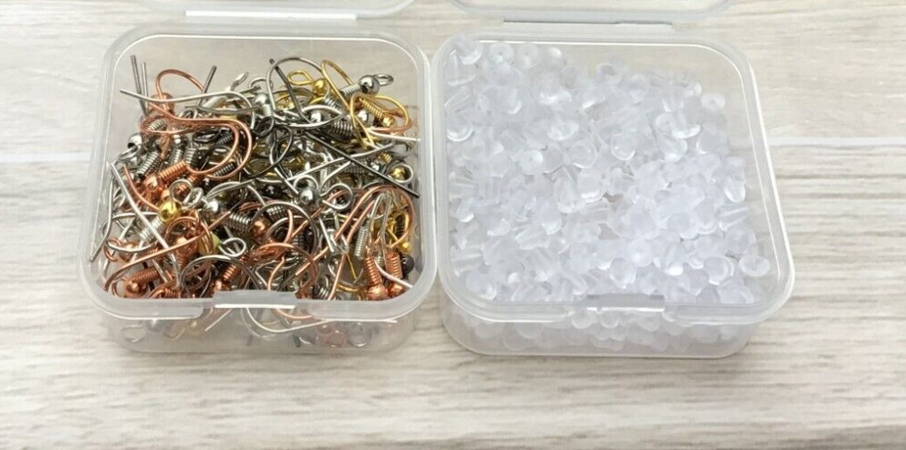 DIY Earring Hooks and Backs Set: 66 Earring Hooks & 100 Earring Backs