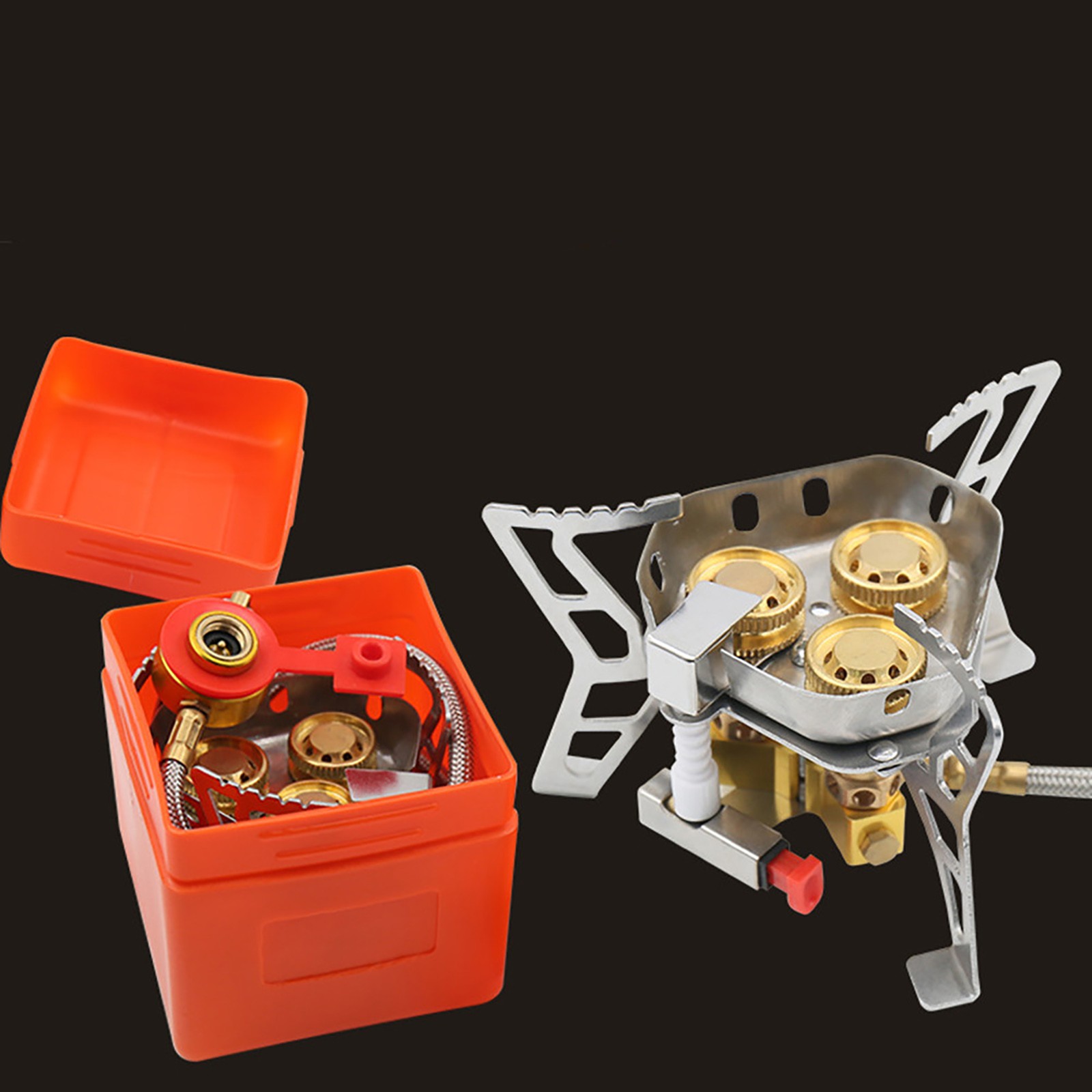 New 6800W Aluminum Alloy Outdoor Tourist Foldable Windproof Camping Gas Stove