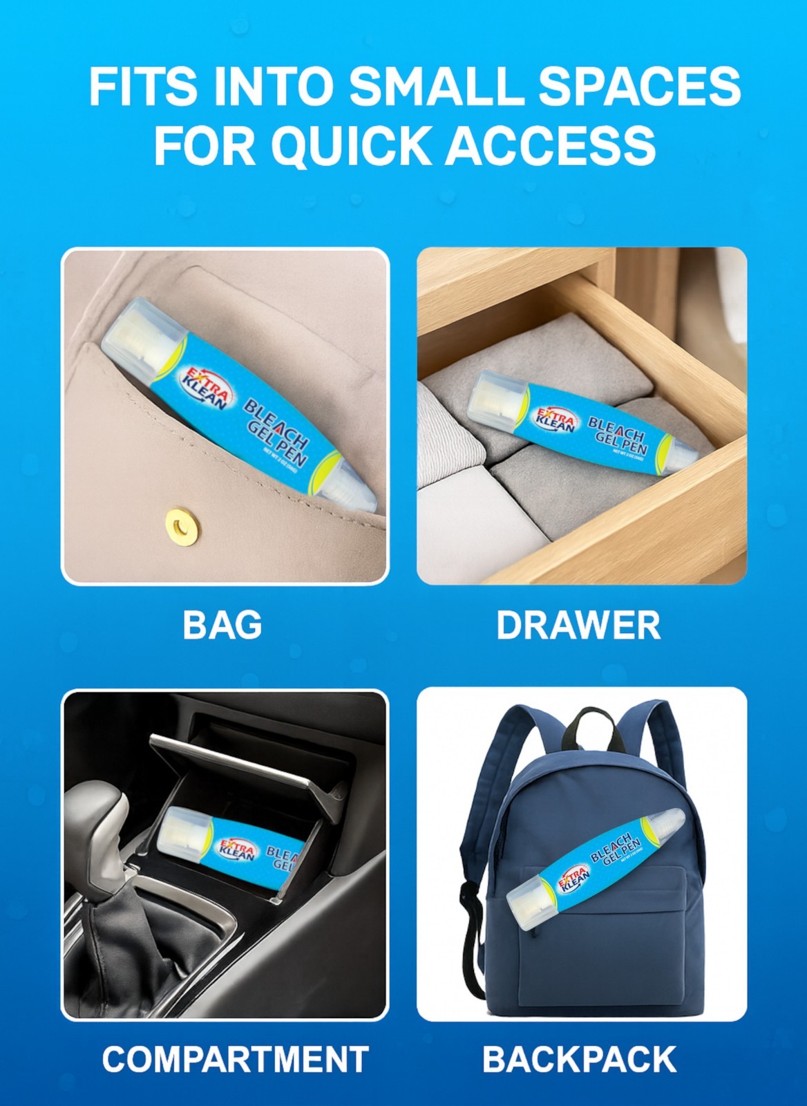 Bleach Gel Pen For Whites Dual Tipped 2 OZ NEW (Ship From USA)