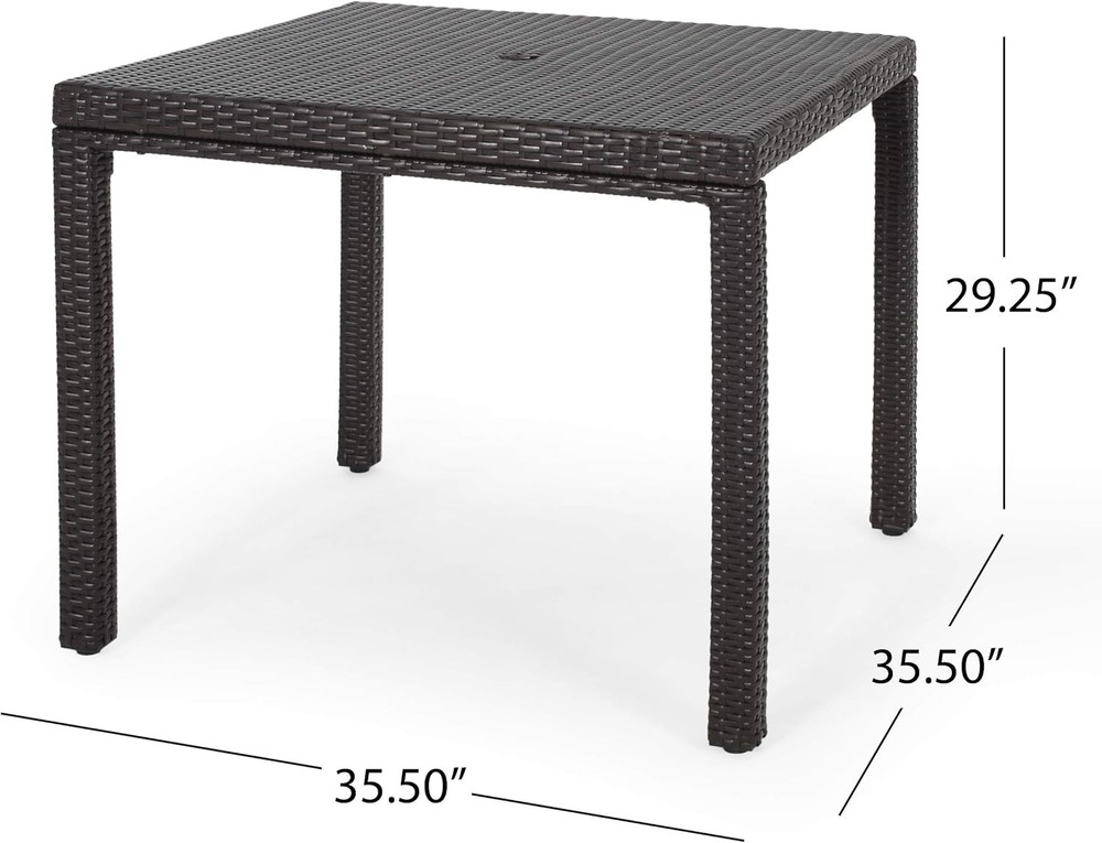 GENERIC CHRISTOPHER KNIGHT HOME RHODE ISLAND OUTDOOR WICKER SQUARE DINING TABLE
