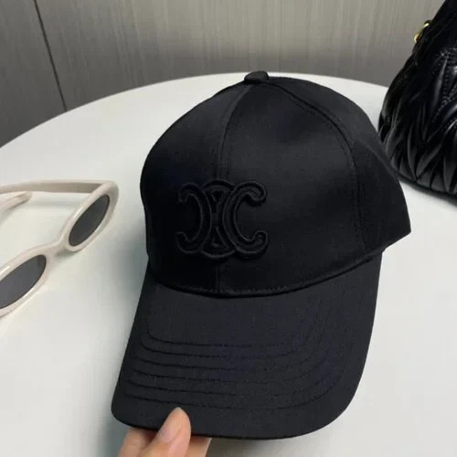 CELINE Baseball Cap Unisex Adjustable Black Hat