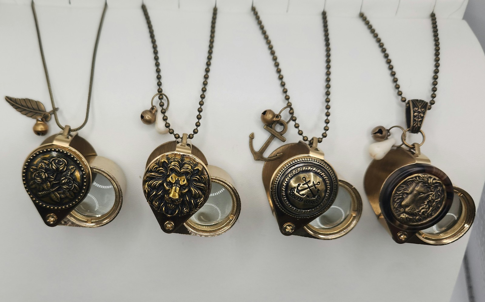 30× Jewelers Loupe Necklace Magnifier Loop Magnifying Glass Jewelry Silver Gold