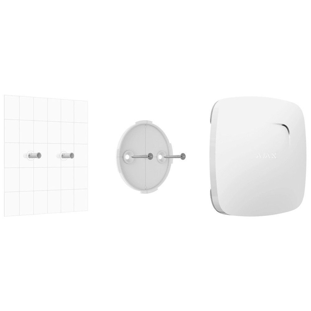 Ajax White Temperature Sensor Smoke and CO Detector
