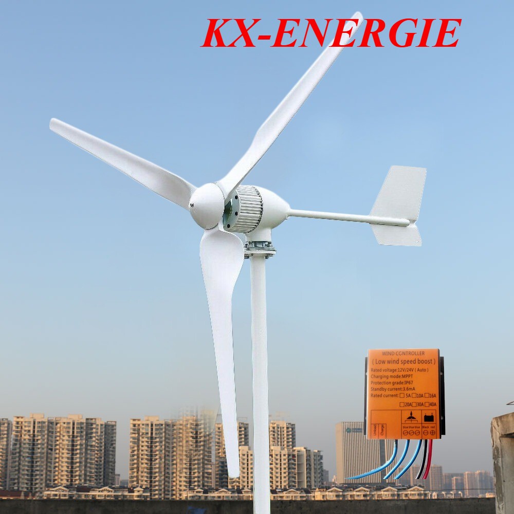 2000W 24V 48V Wind Turbine 3 Blades Windmill Wind Generator 2KW &MPPT Controller