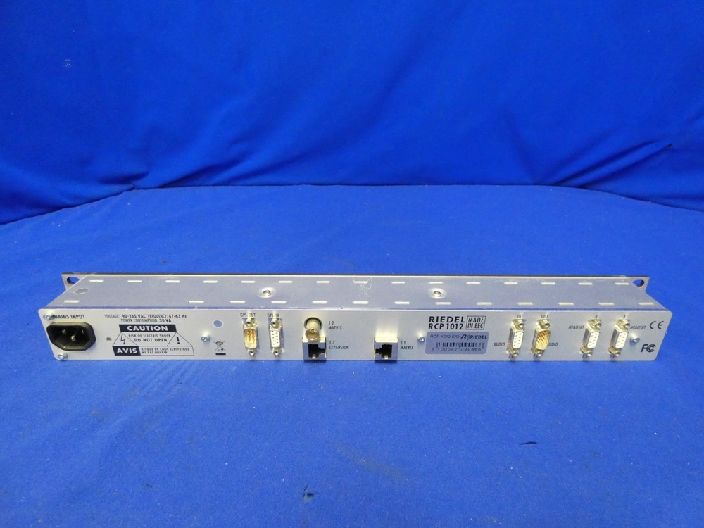 Riedel RCP 1012E /O Intercom Panel for Artist Intercom (NO Mic)