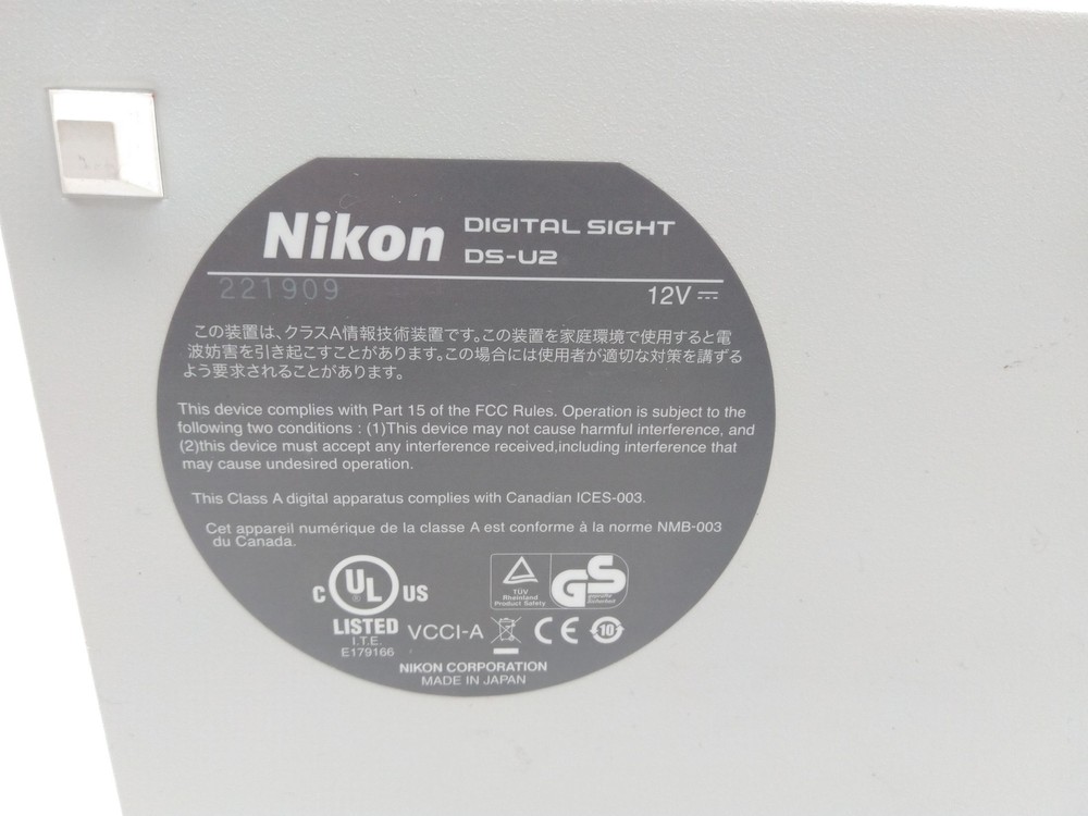 Nikon Digital Sight DS-Fi1 DS-U2 Camera Controller and Camera