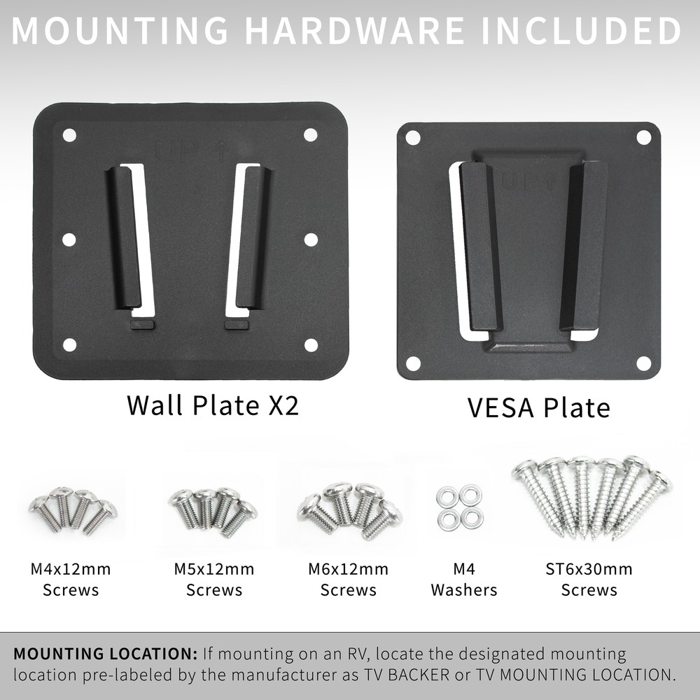 VIVO Anti-Rust Quick Release Plastic Polymer RV TV Mount Set