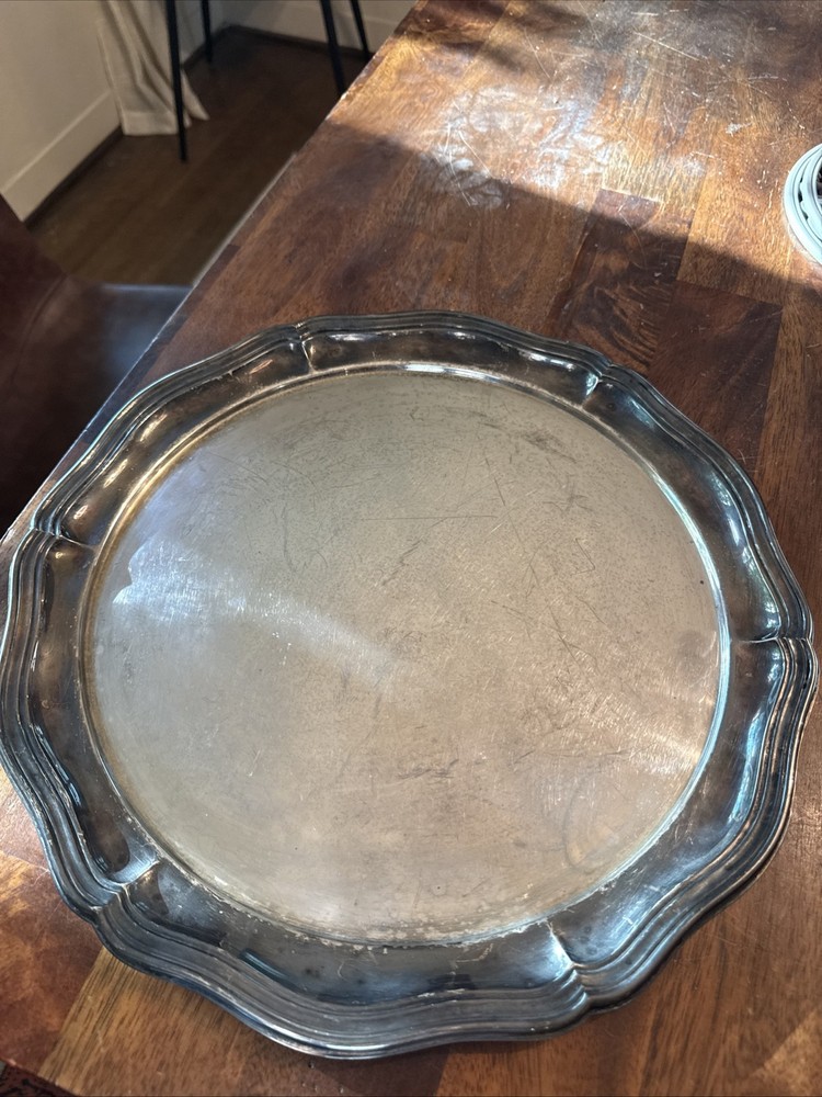 14” Floreat Alpaca German Silver Tray