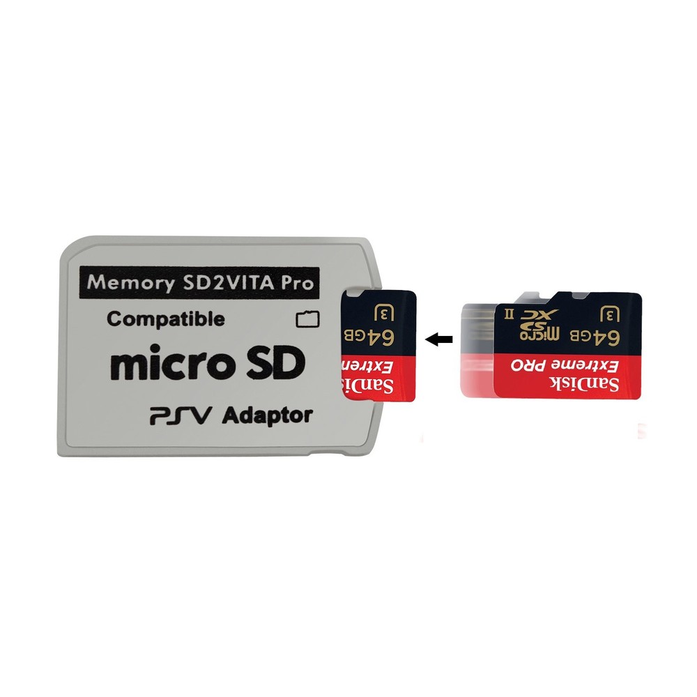 Funturbo Ultimate Version SD2Vita 5.0 Memory Card Adapter, PS 1 Pack, White