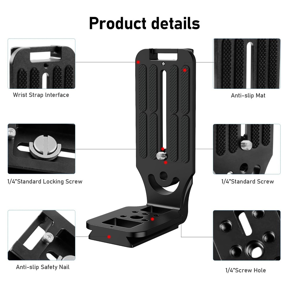 (Real Single one Piece) L Bracket Camera for DSLR Vertical Horizontal Switchi...