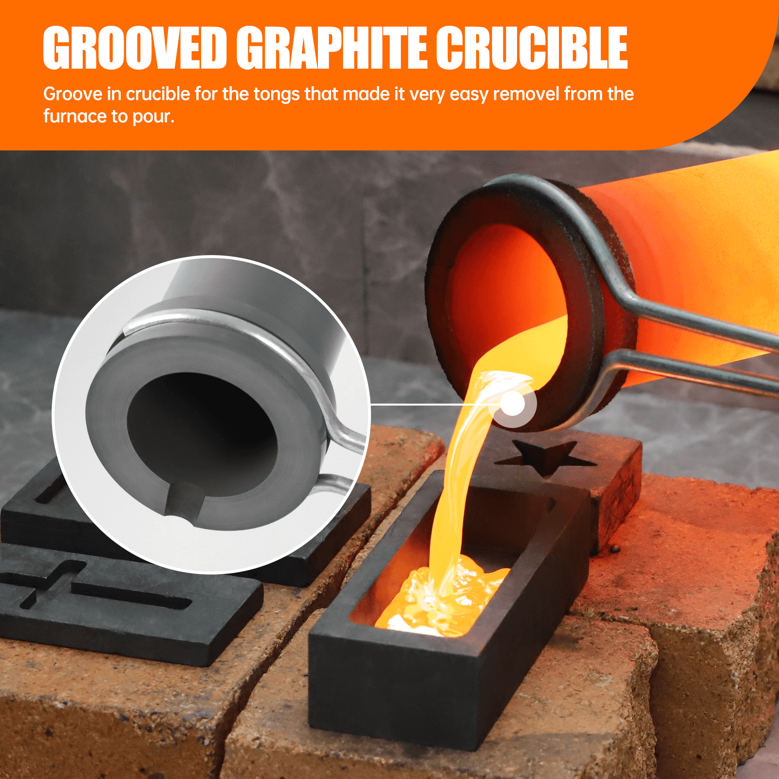 3KG Upgraded Metal Melting Furnace For Casting Refining Jewelry Copper Aluminum