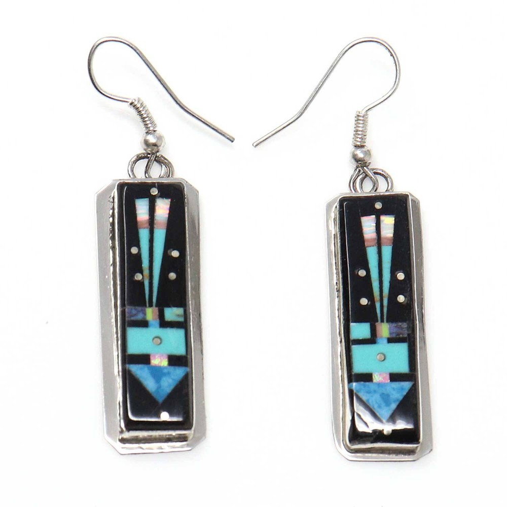 Micro Inlay Yei Earrings by Gilbert Smith