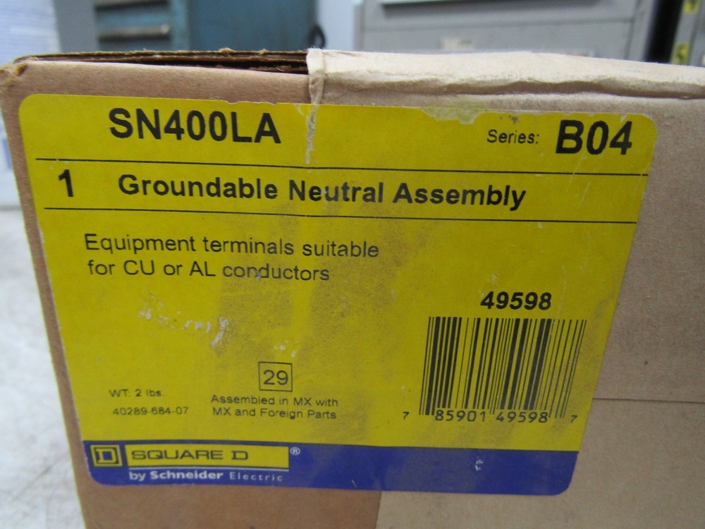 💥NEW SEALED SQUARE D GROUNDABLE NEUTRAL ASSEMBLY SN400LA