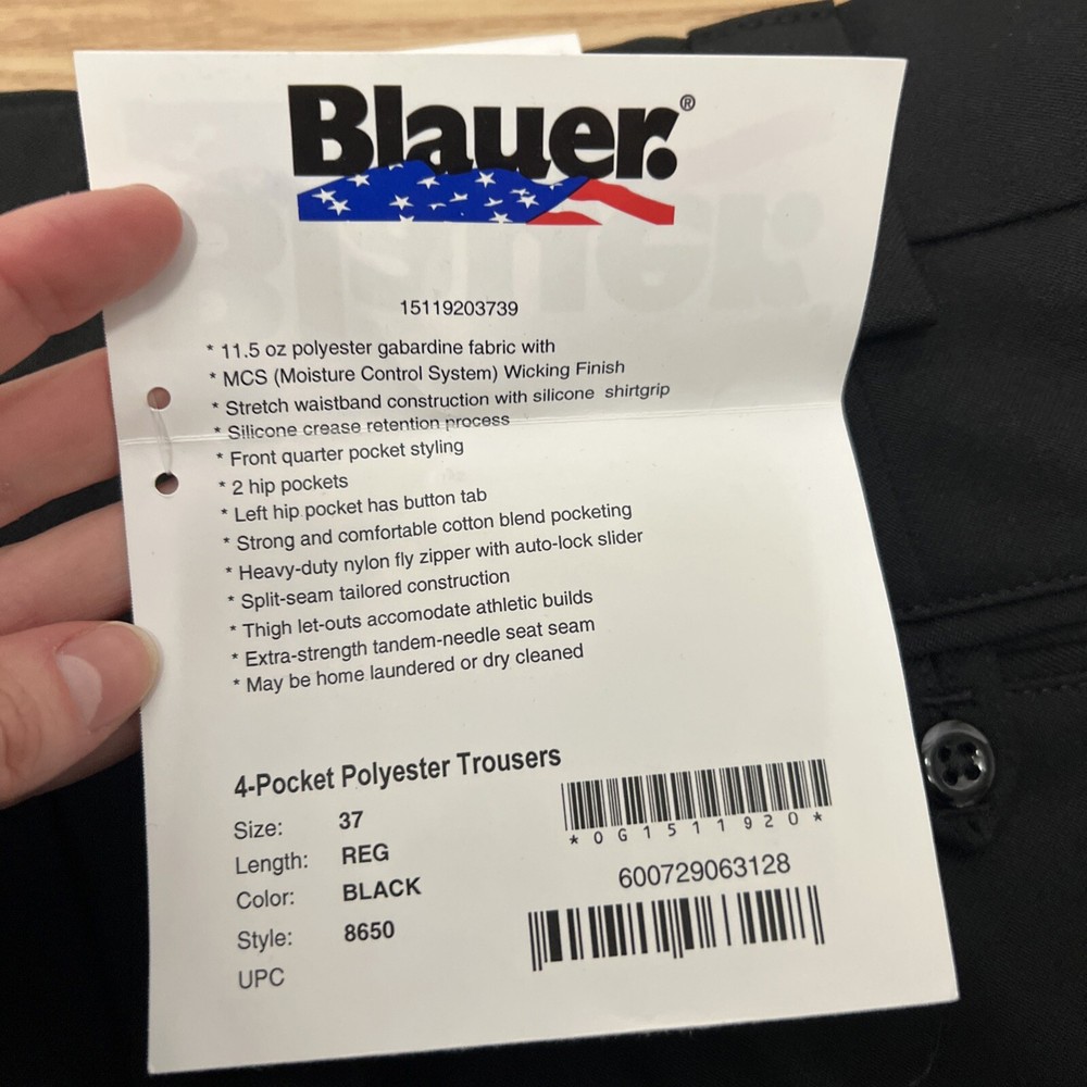 Blauer 8650 4-PKT Polyester Trouser Black 37 Regular