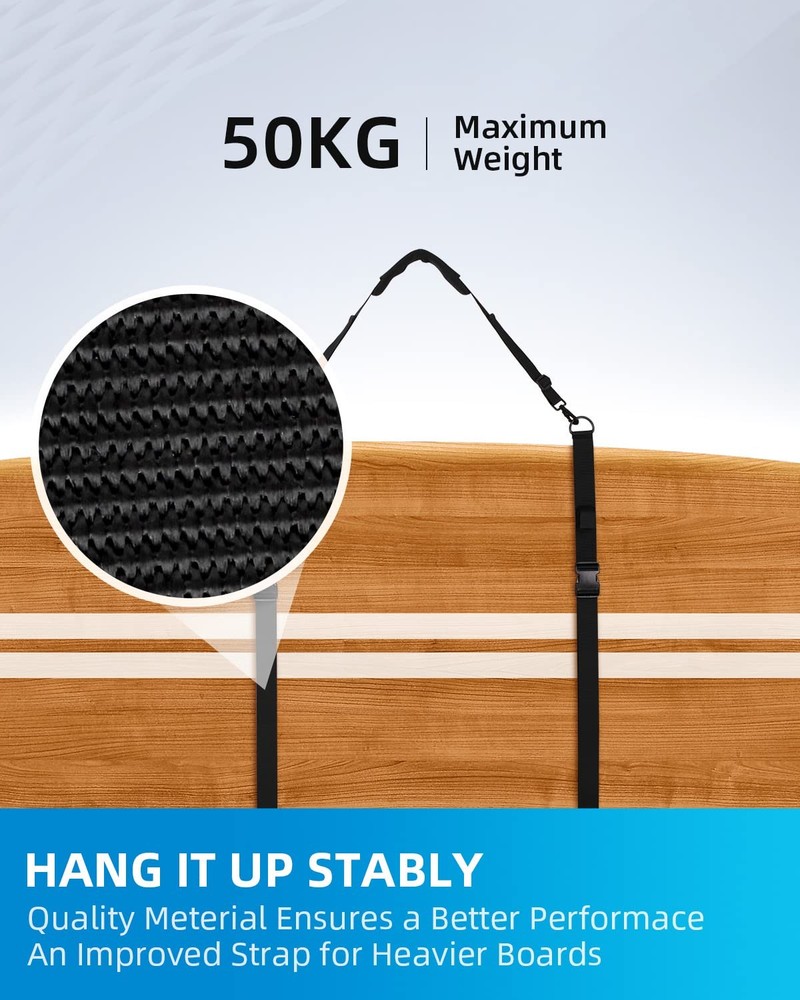 SUP Kayak Carry Strap Adjustable Shoulder Strap with Clips, New Version for P...